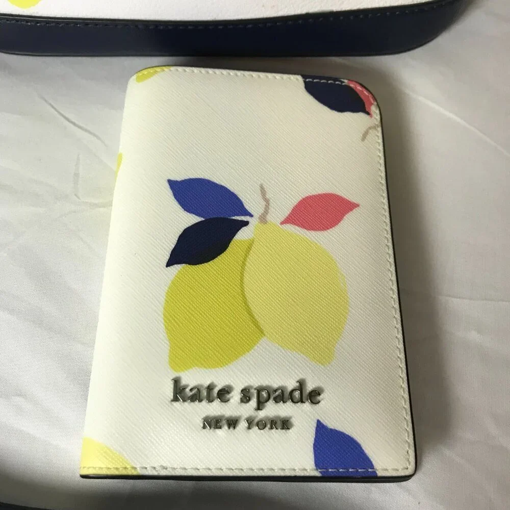 NEW Kate Spade Sylvia Lemon Zest Large Dome Crossbody & Passport holder to match - Picture 4 of 16